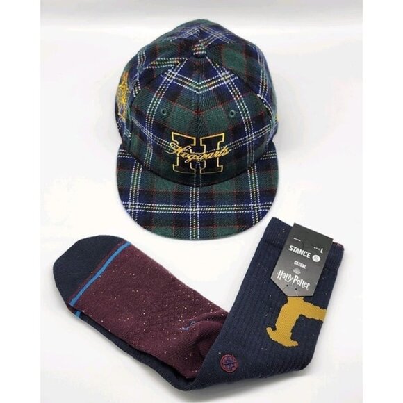 New Era 59FIFTY Hogwarts Fitted Hat & Stance Harry Potter Crew Socks Bundle - Picture 4 of 10